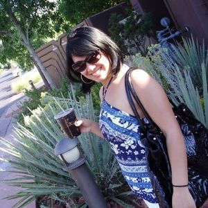 Ann Taylor Loft Blue Bohemian Halter Top 4